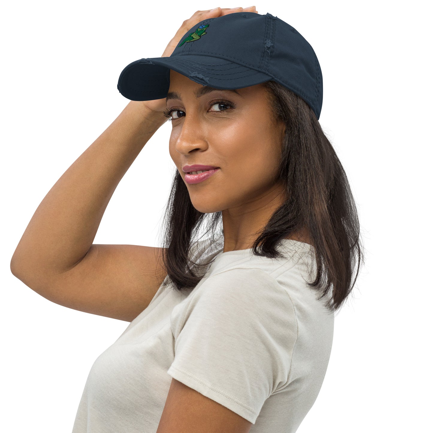 Impatiens & Maples Ash; Distressed Dad Hat