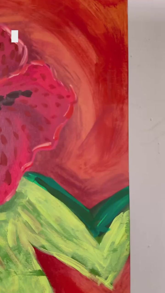 Northern Pin & Hibiscus; Dancing Away Acrylic paint add on