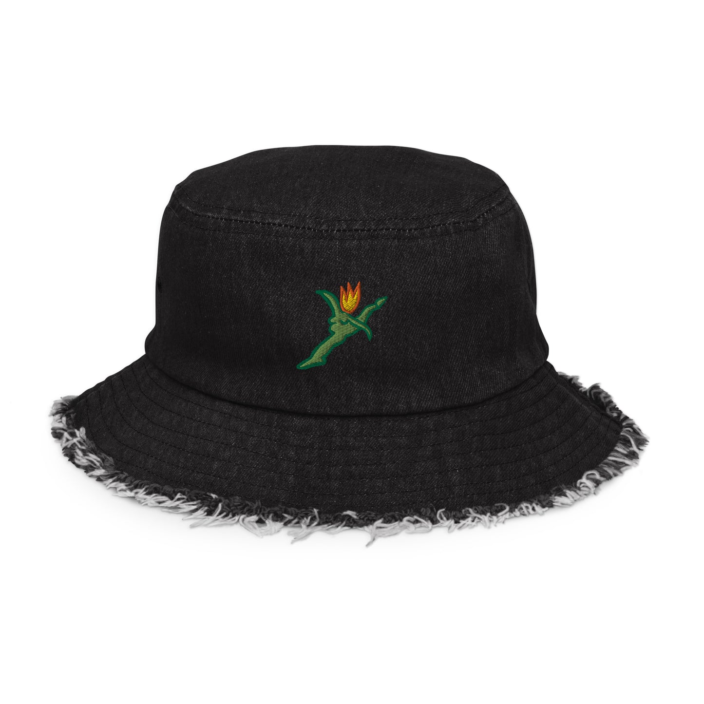 Leap of Faith Distressed Denim Bucket Hat