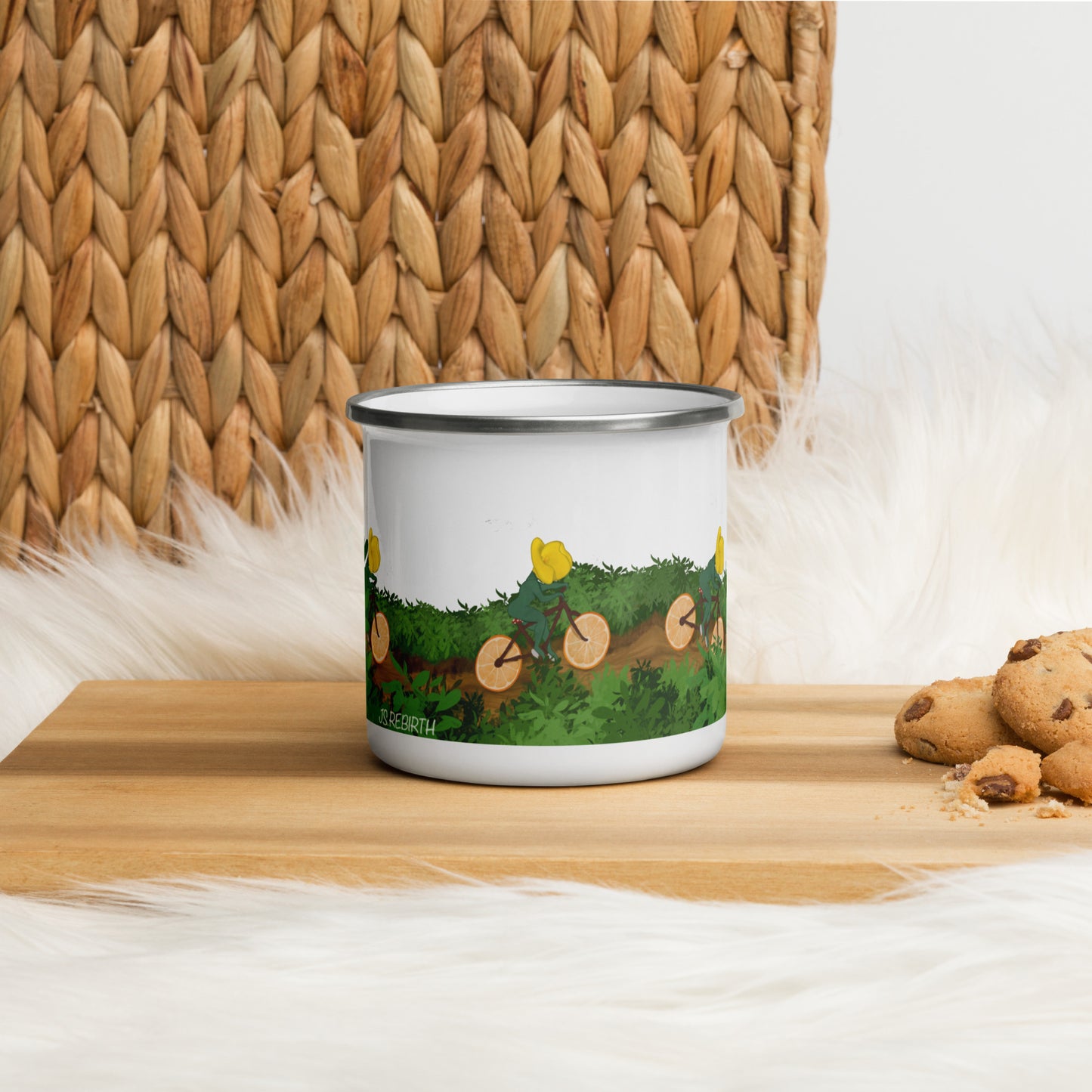 Calla Lily; Riding Around Enamel Mug