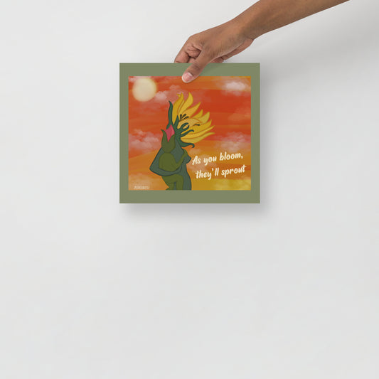 Sunflower, Blooming; Poster